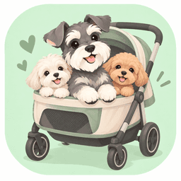 シニア犬の移動をラクにする用品の選び方|カート・ハーネス・スロープのイメージイラスト